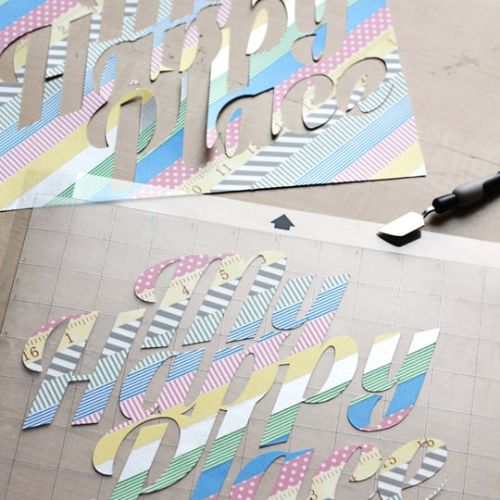 awesome text graphic made with washi tape