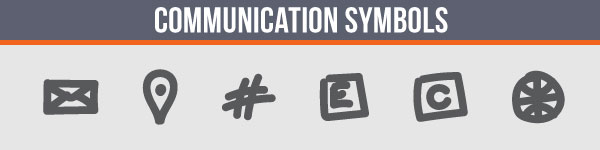 bullet journal communications symbols