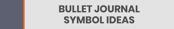 bullet journal symbols ideas