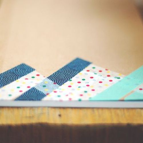 cool washi tape cover to journal