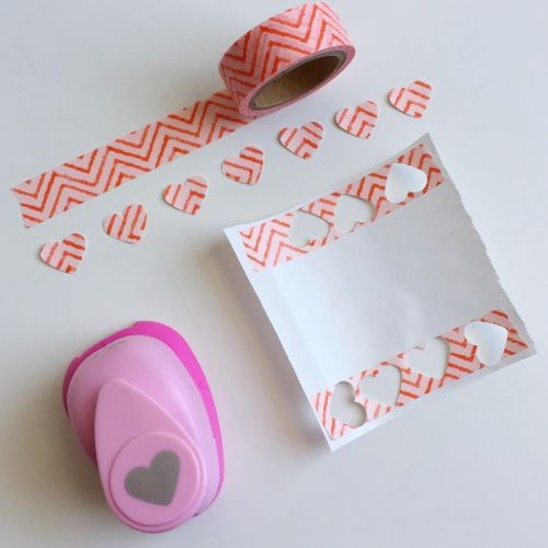 punched out shapes made with washi tape