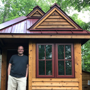 Ryan living simply in a tiny house