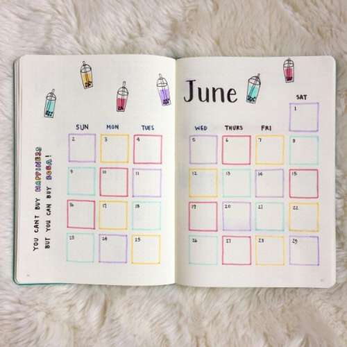 june monthly cover calendar view