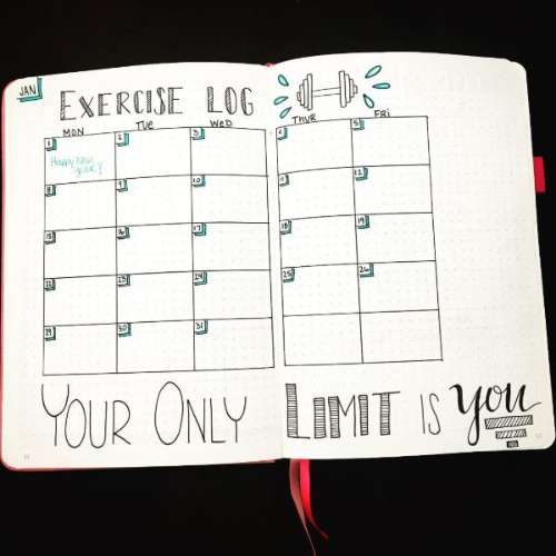exercise log page