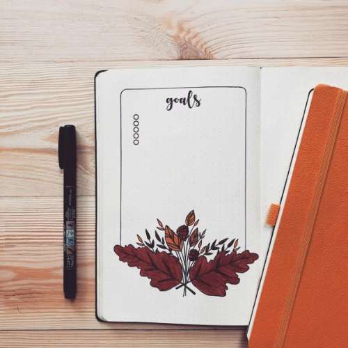 fall leaves goals page layout