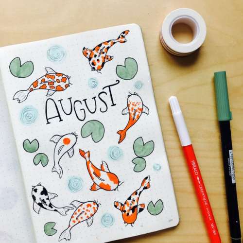 koi august monthly page design 10