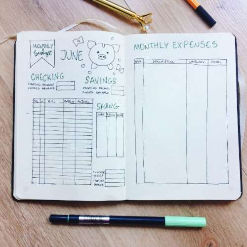 monthly money log and tracking sheet