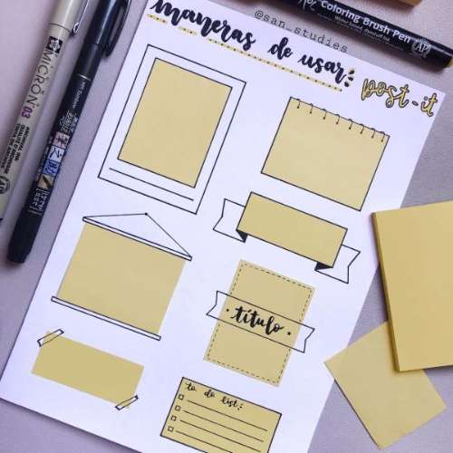 post it notes page design line