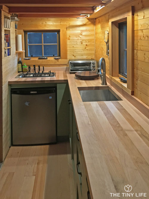 tiny house kitchen powered by solar