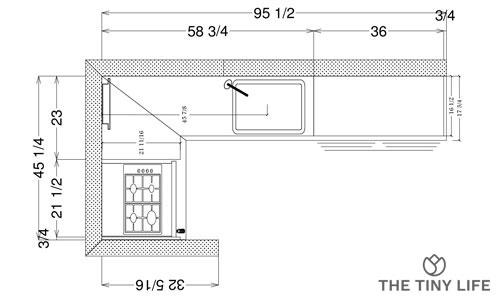 tiny house kitchen floorplan