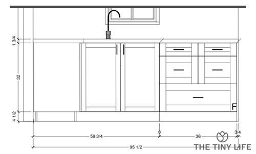 tiny house kitchen diagram