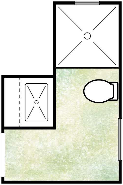 tiny house off grid bathroom floorplan design with shower