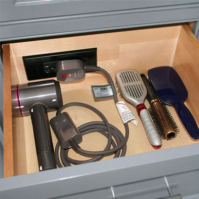 in-drawer power outlet