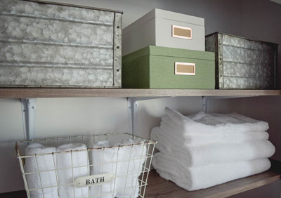 use nice containers to hide clutter