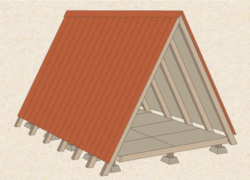 Install metal or shingle roof