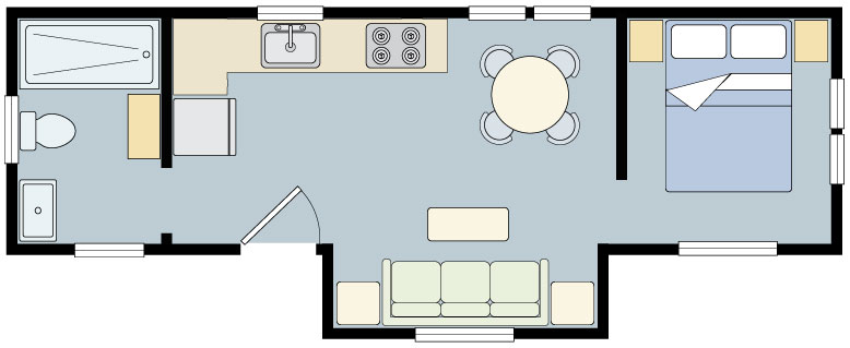 Floor Plan for Tiny House With Slide Out 