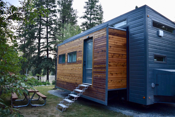 contemporary tiny house slide out