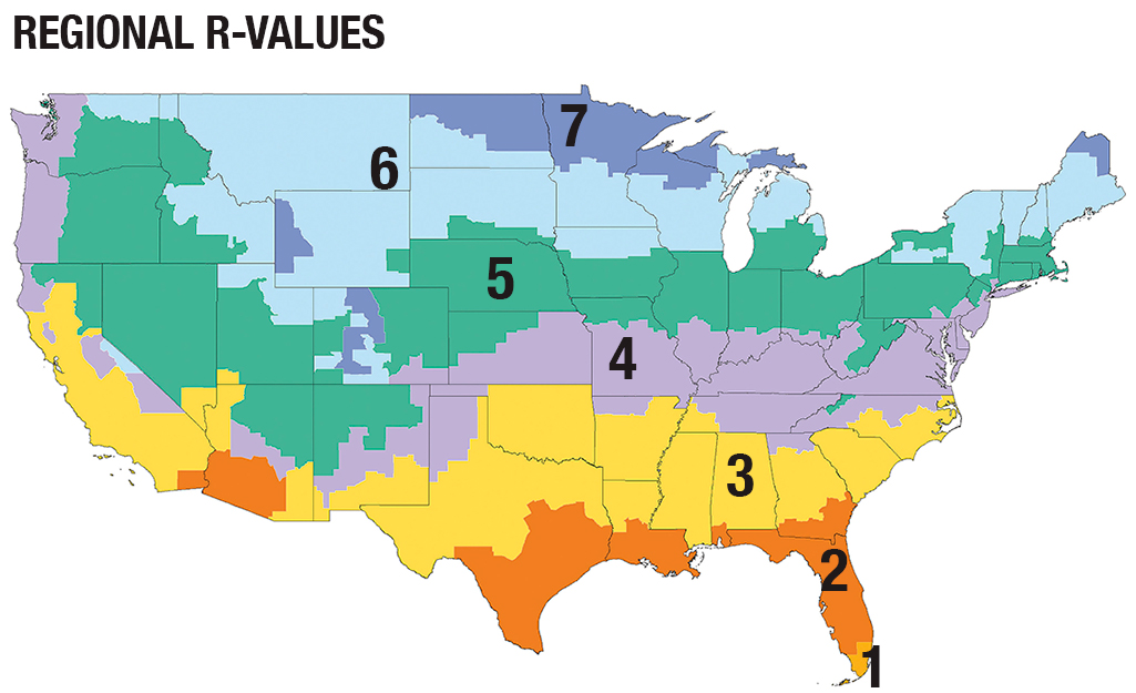 regional r-values of insulation