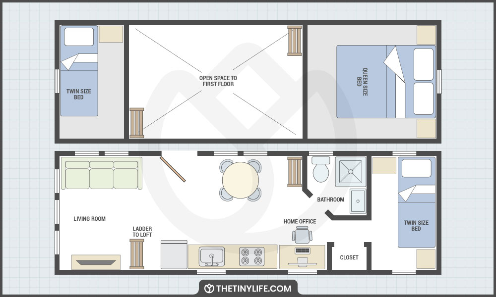 Two Bedroom Lofts in Tiny House