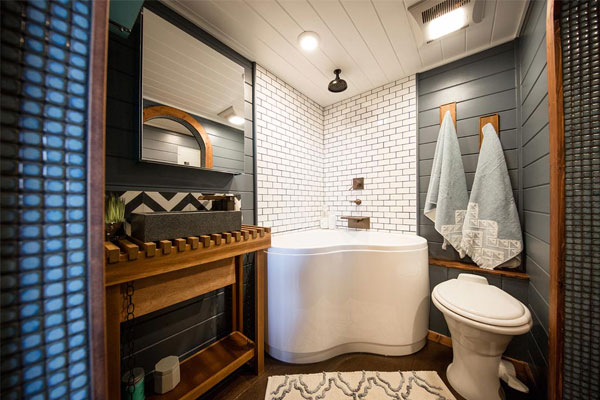 bath furniture in a tiny house