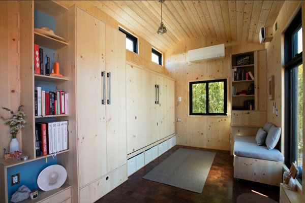 tiny house murphy bed closed