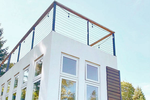 modern tiny house roof deck