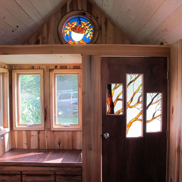 tiny house stained glass accent window