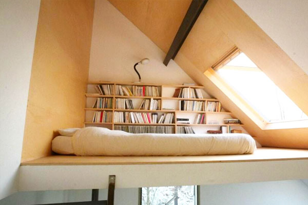 book storage ideas for tiny house loft