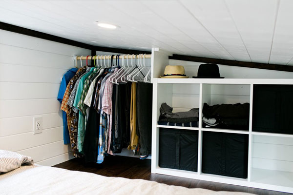 closet space in a tiny house