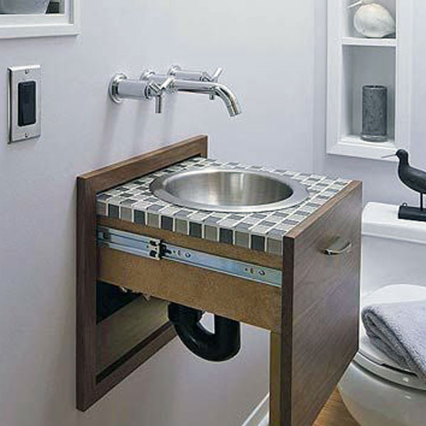 pull out sink in tiny house