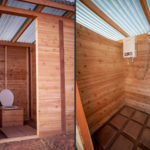 shower and bathroom of aframe for rent in az