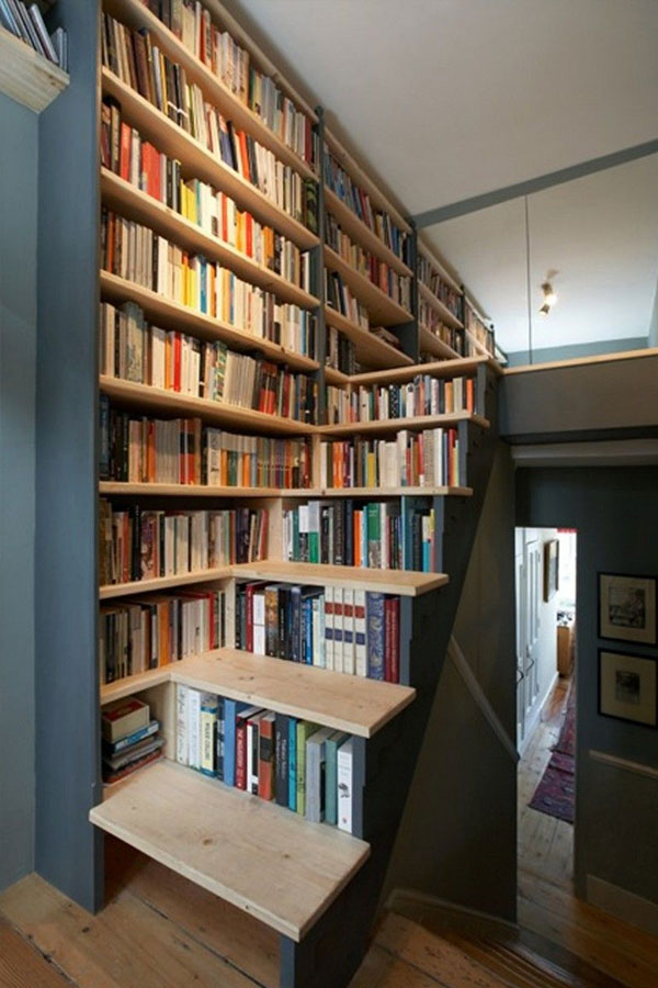 tiny home bookshelves