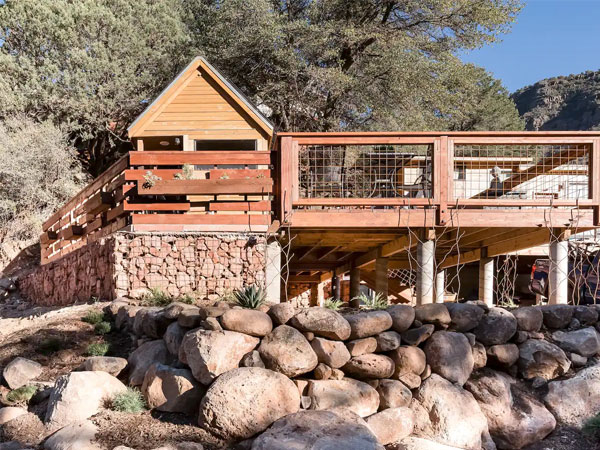 Tiny Cabin in Arizona With Stargazing Hot Tub Deck