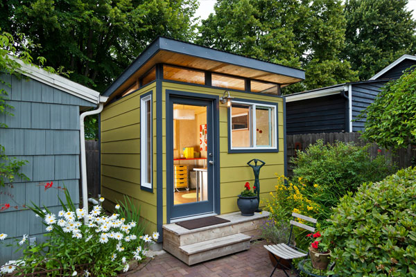 convert shed to tiny house office