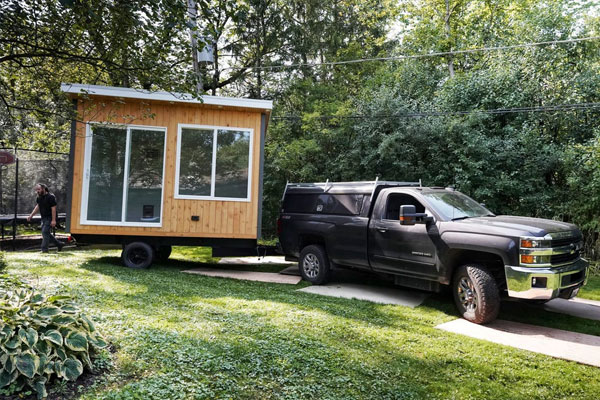 install a tiny house office in backyard