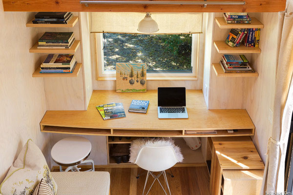 where to set up your office in a tiny home