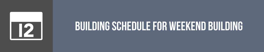 Schedule for weekend tiny house building