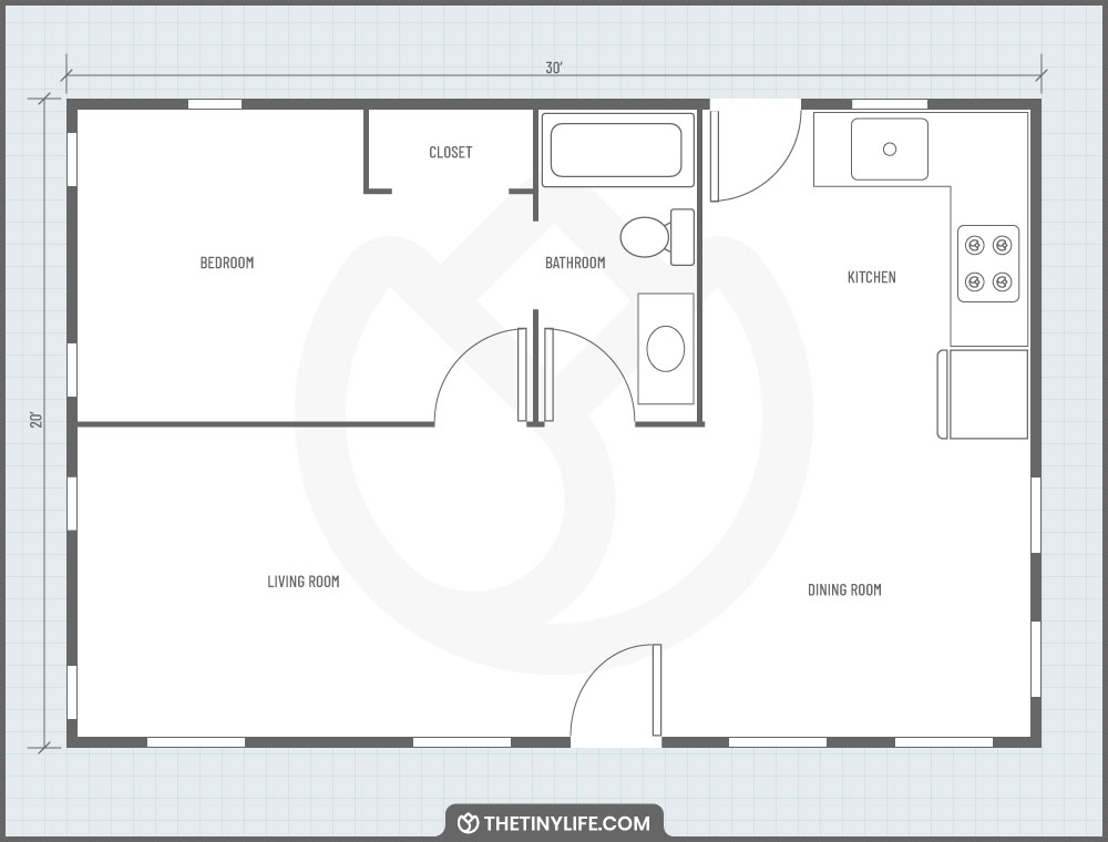 barndominium layout with open floorplan