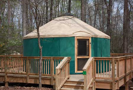 modern fabric yurt