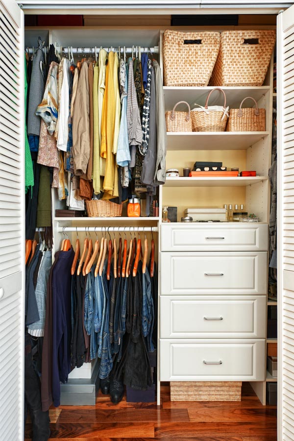 practical closet space in tiny home