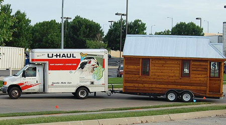 using a rental truck to tow a tiny house