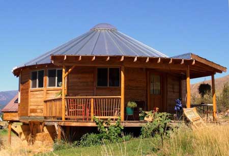 wooden yurt