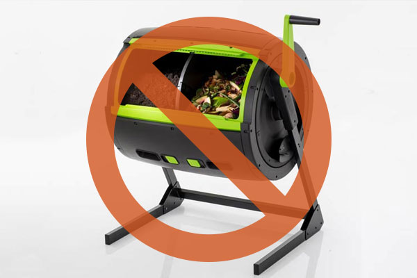 do not use a compost tumbler for worm composting