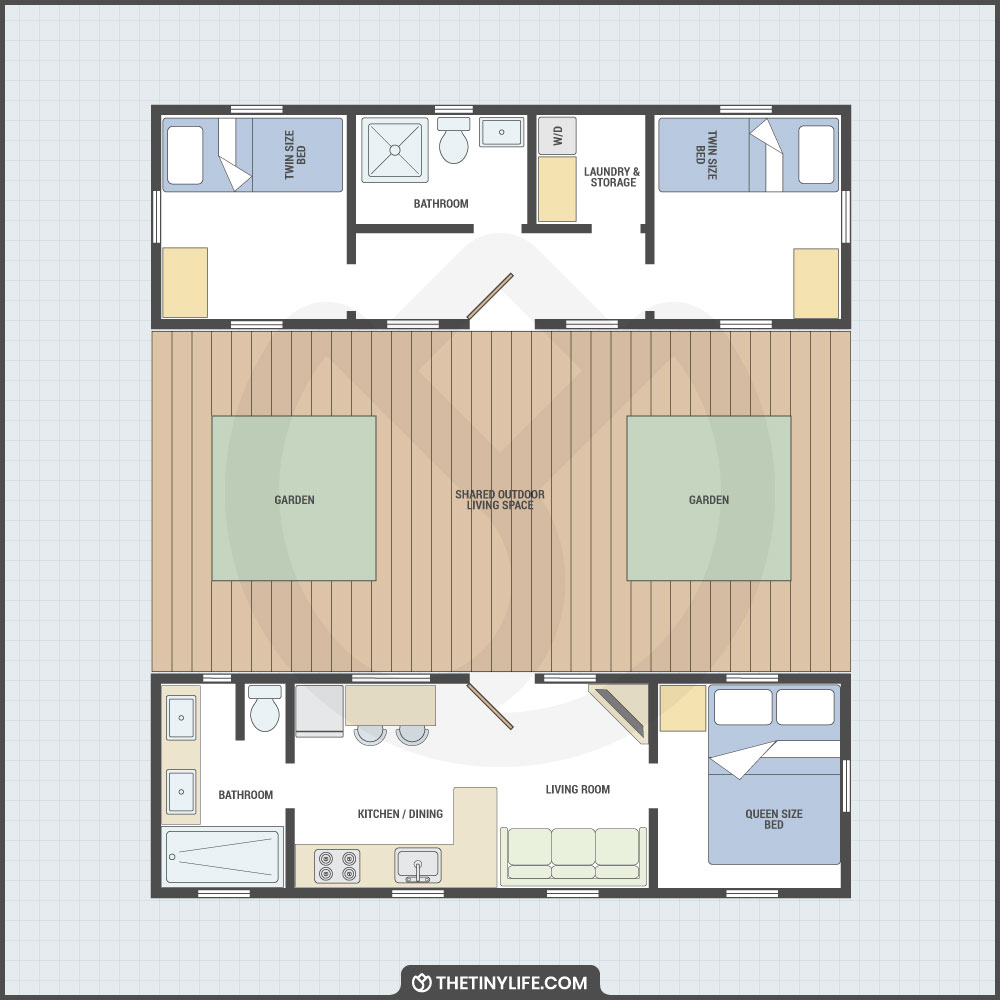 two tiny houses floorplan