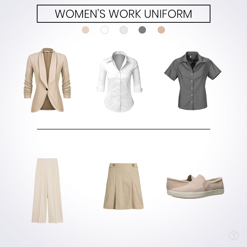 womens work personal uniform