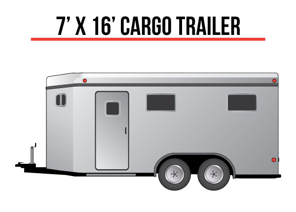 cargo trailer 7x16
