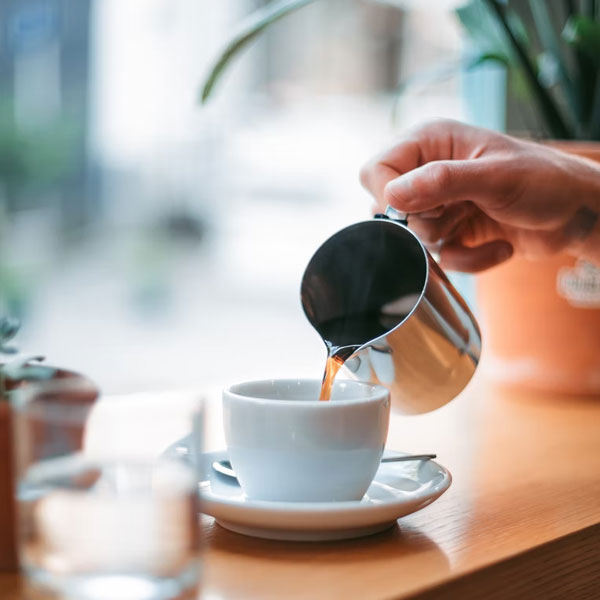 aroma of fresh brewed coffee in minimalist house