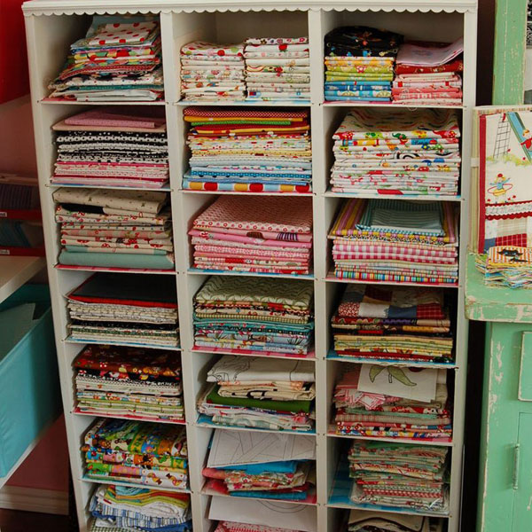 fabric organized by design and pattern