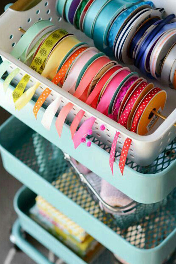 make colored ribbons easy to access
