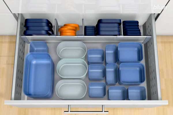 use drawer dividers to organize utensils
